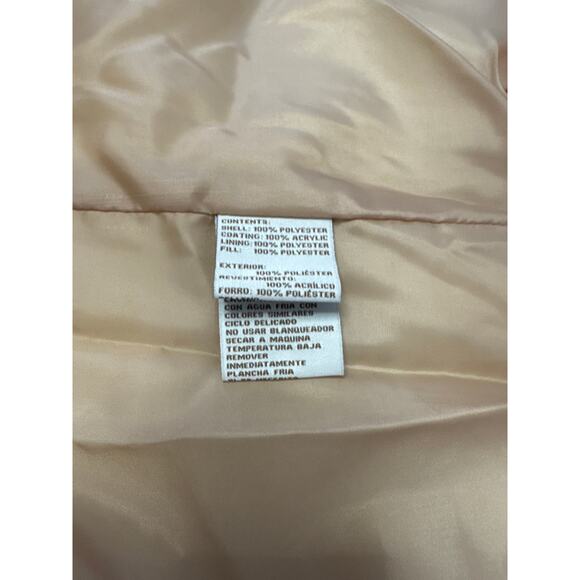 Koolaburra by UGG, M 10-12 Quilted Puffer Vest Cream Tan & Pink Trim and Pocket - Picture 9 of 10